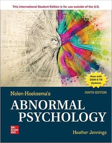 ISE Abnormal Psychology (9th Edition) BY Nolen-Hoeksema - Orginal Pdf